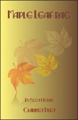 Book cover for Maple Leaf Rag, by Scott Joplin, Clarinet Duet