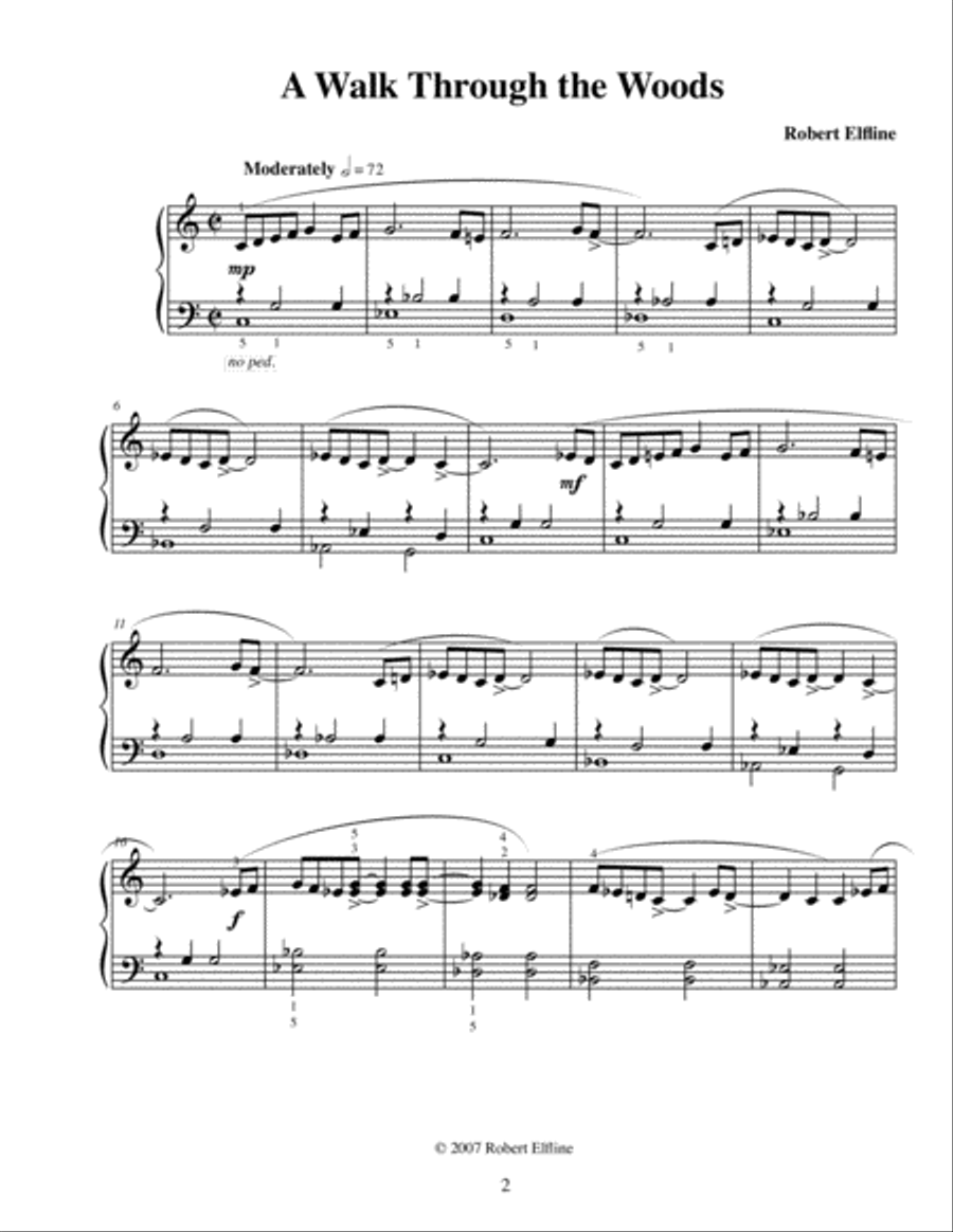 A Walk Through the Woods A Walk Through the Woods Piano Solo scores gallery preview page 2