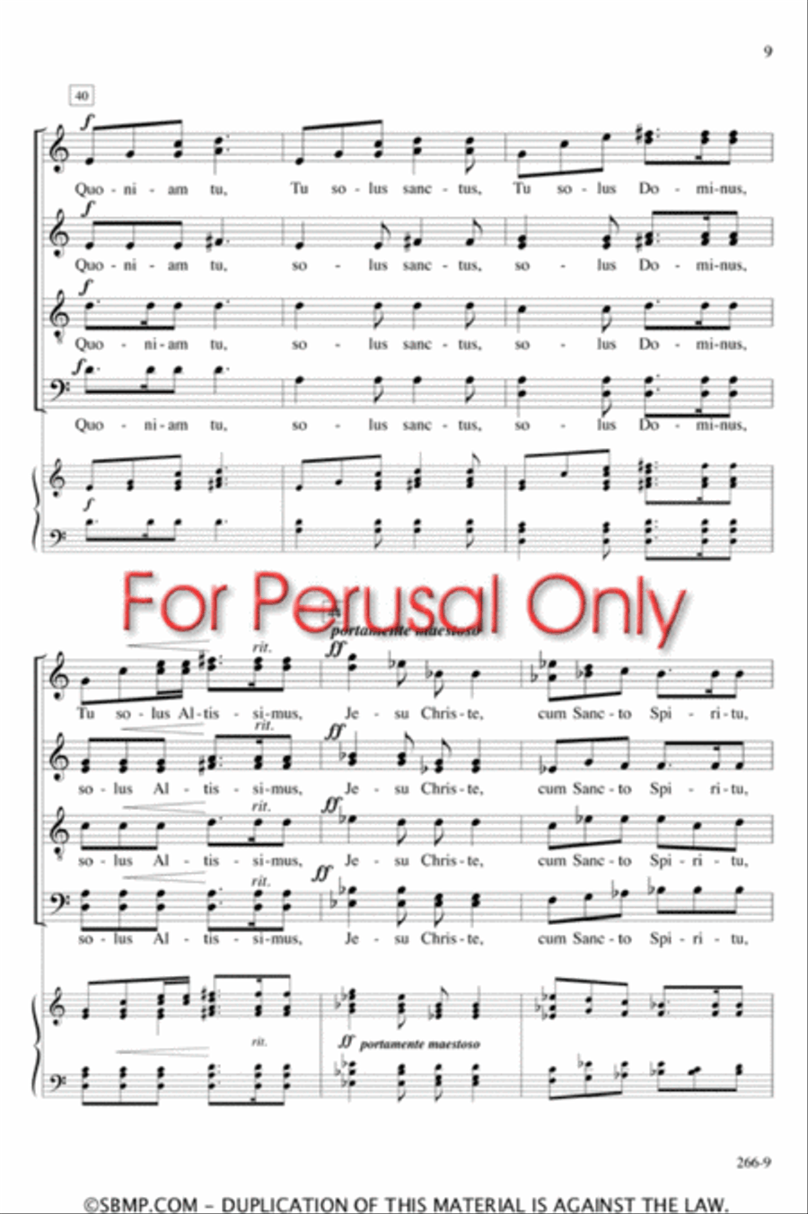 Gloria from Missa Brevis in Honorem Beata Maria Virginis - SATB Octavo 4-Part scores gallery preview page 8