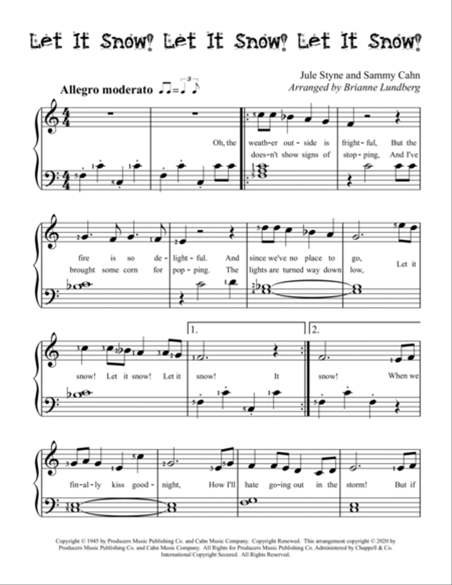 Let It Snow! Let It Snow! Let It Snow! Voice scores gallery preview page 2