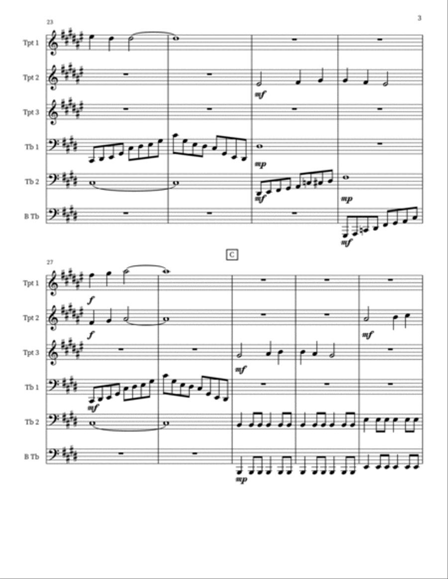 Super Smash Bros. Brawl - Main Theme Small Ensemble scores gallery preview page 3