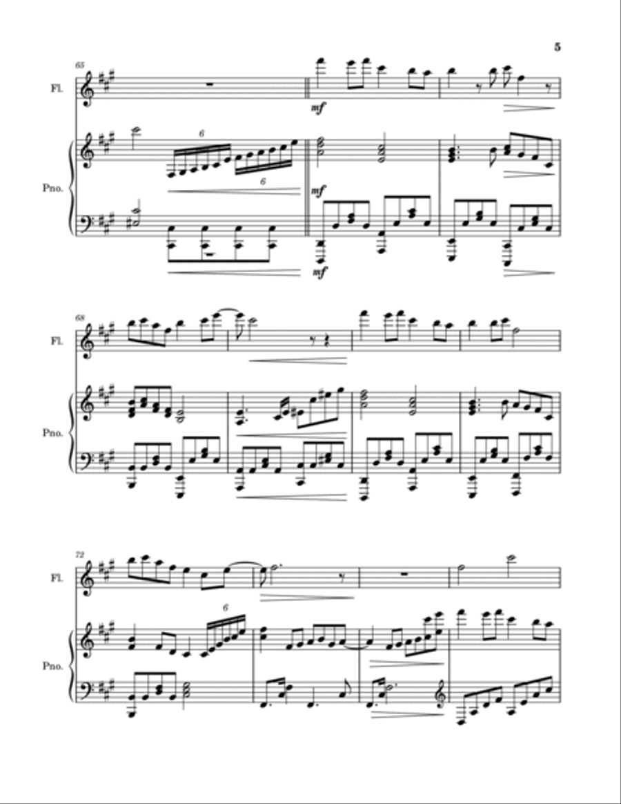Chi Qing Zhong Flute Solo scores gallery preview page 5