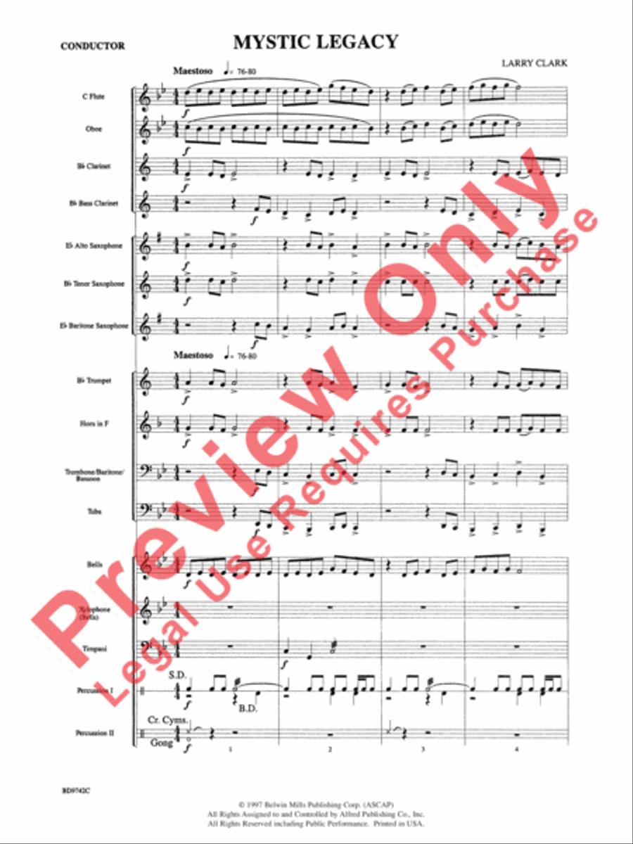 Mystic Legacy Mystic Legacy Concert Band scores gallery preview page 4