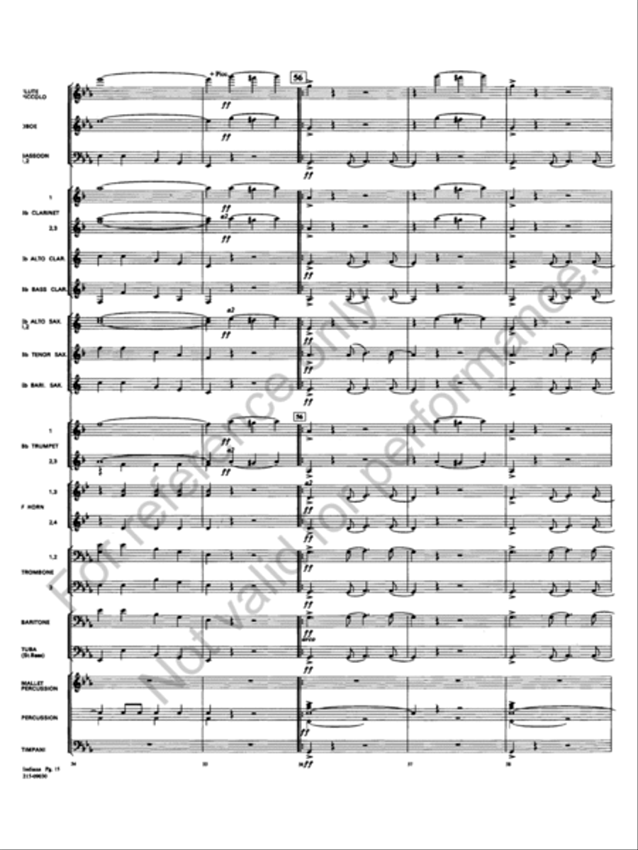 Indiana State Band Concert Band scores gallery preview page 16