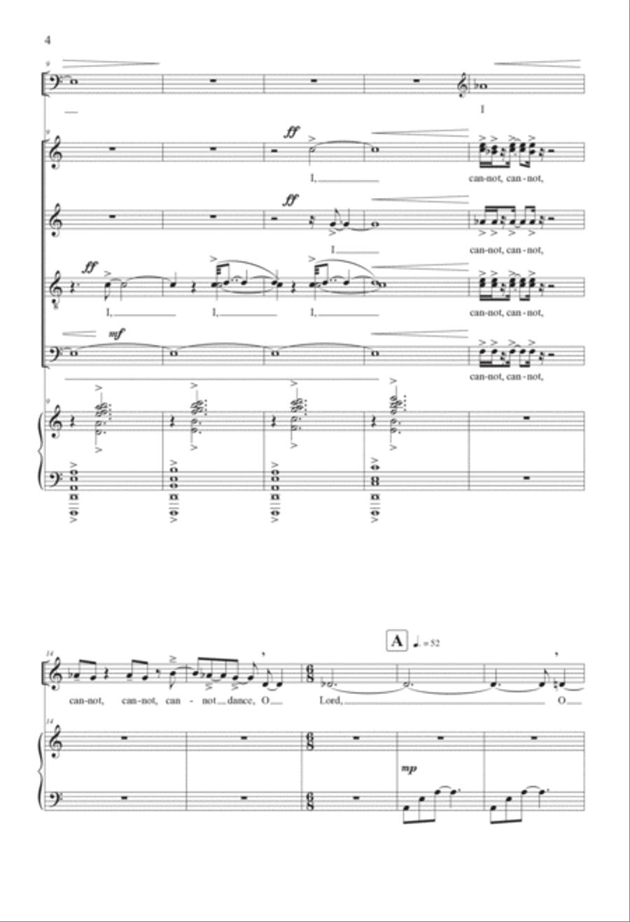 I Cannot Dance, O Lord Divisi scores gallery preview page 4