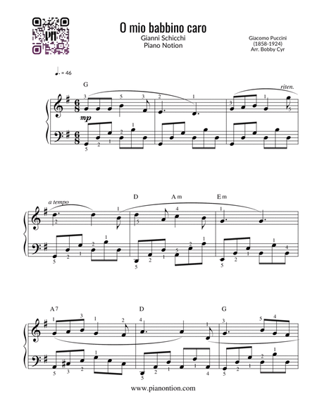 O mio babbino caro - Giacomo Puccini (Piano Solo)