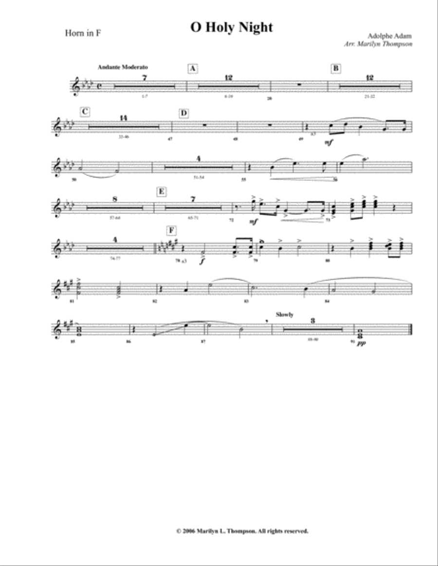 O Holy Night--Parts.pdf Large Ensemble scores gallery preview page 2