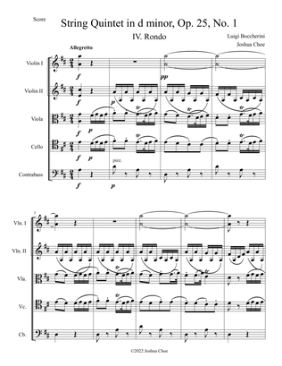 String Quintet in d minor, Op. 25, No. 1, Movement 4