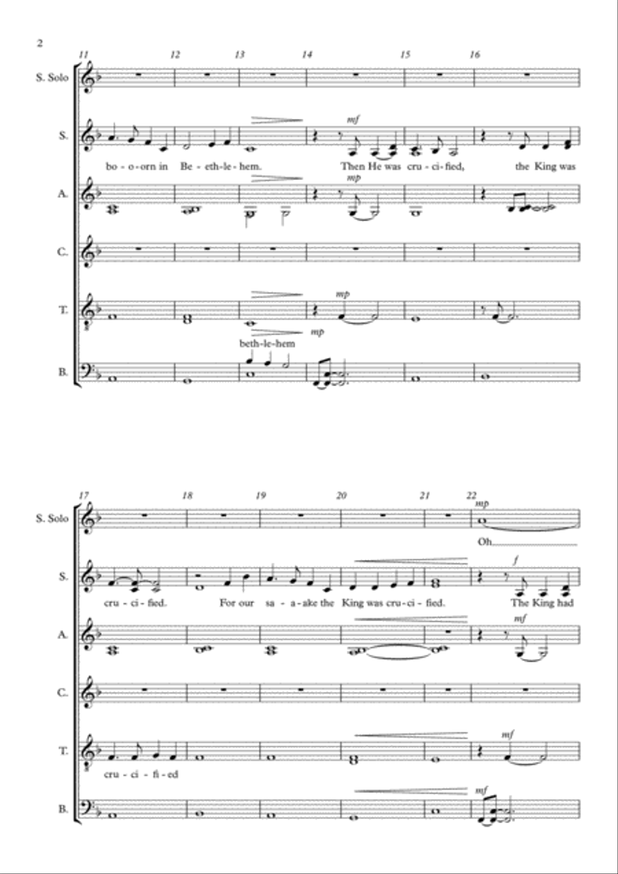 Born In Bethlehem 4-Part scores gallery preview page 2