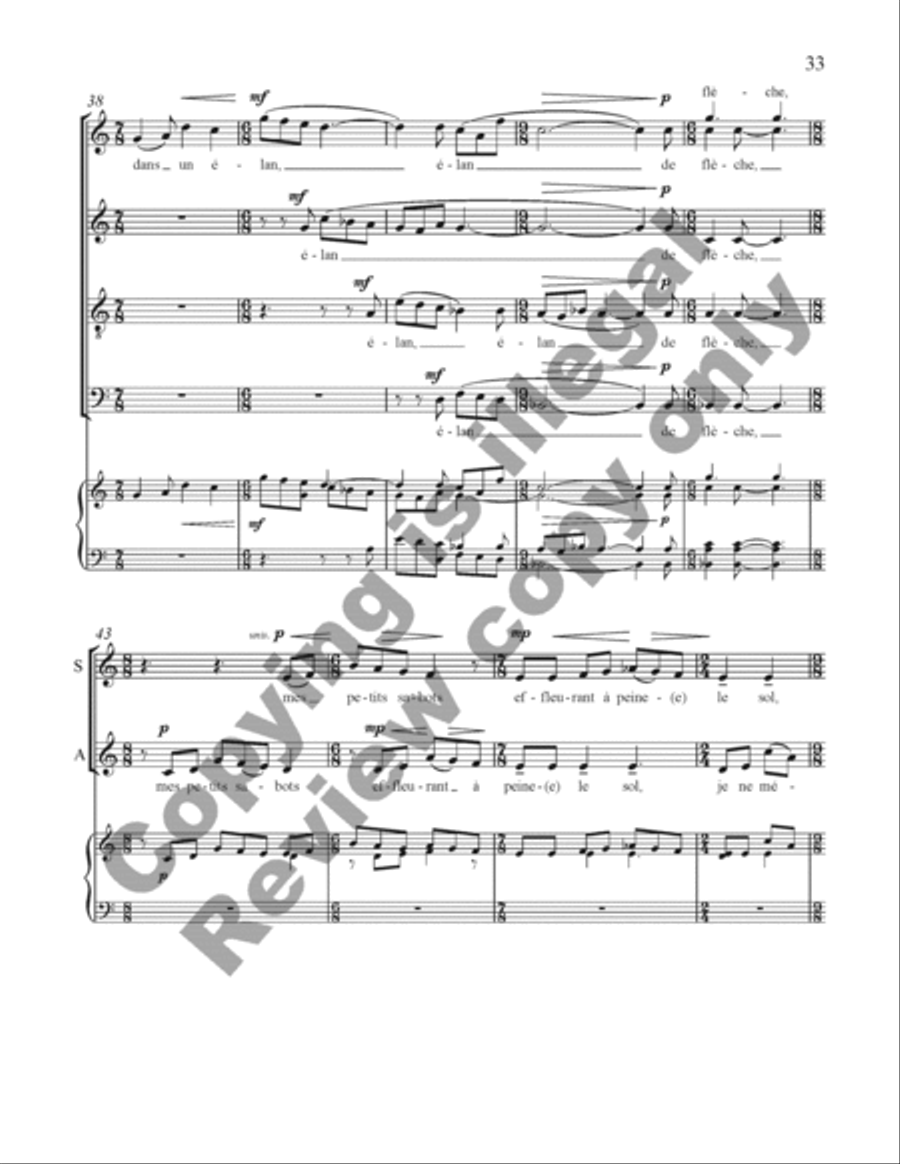 Choral de Bêtes Choral de Bêtes Divisi scores gallery preview page 52