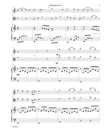 Meditation No. 1 (Flute, Viola, Piano) image number null