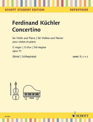 Book cover for Concertino G Major, Op. 11