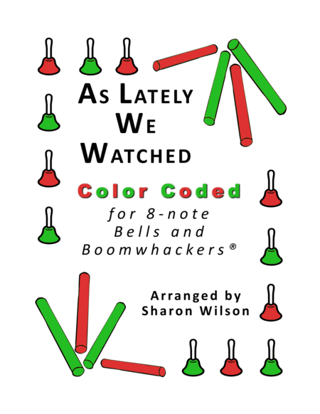 As Lately We Watched for 8-note Bells and Boomwhackers (with Color Coded Notes) image number null