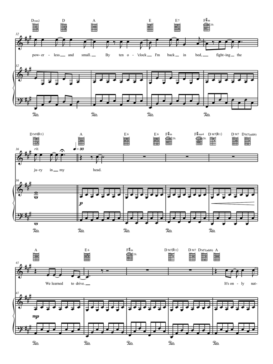 Have To Drive Piano, Vocal, Guitar scores gallery preview page 3