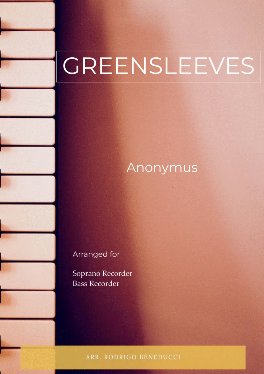 GREENSLEEVES - ANONYMUS – SOPRANO & BASS RECORDER DUO image number null