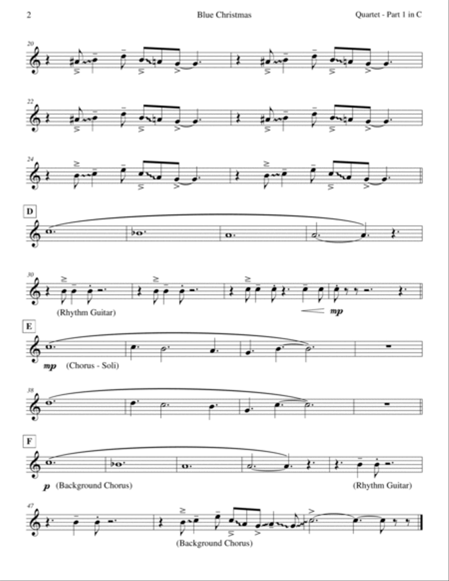 Blue Christmas Viola scores gallery preview page 6