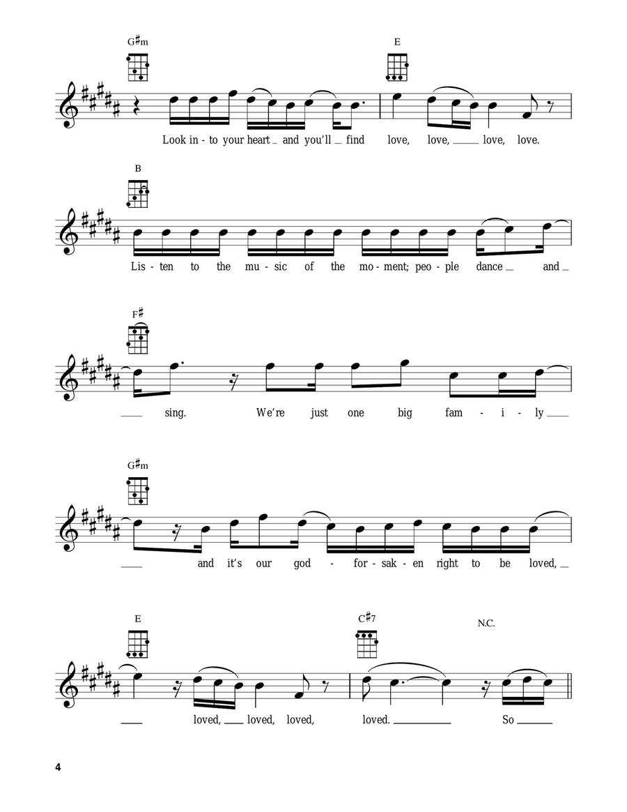 I'm Yours Ukulele scores gallery preview page 4