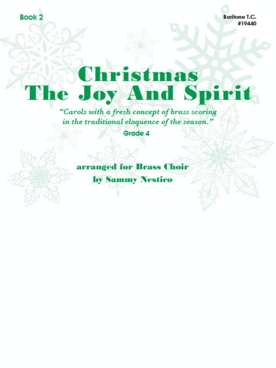 Christmas: The Joy and Spirit, Book 2 - Baritone Tc