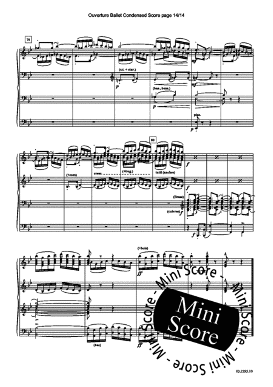 Ouverture de Ballet Fanfare Band scores gallery preview page 52