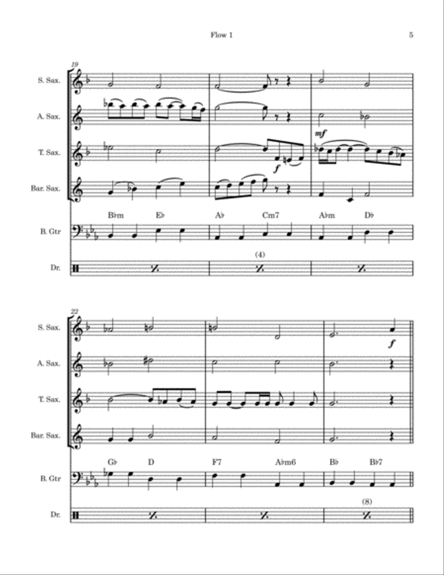 The Christmas Song (chestnuts Roasting On An Open Fire) Saxophone Quartet scores gallery preview page 5