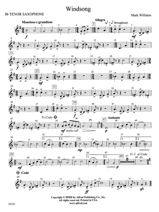 Windsong: B-flat Tenor Saxophone