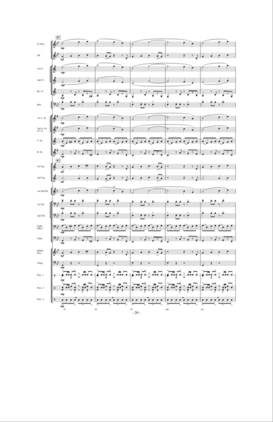 Night Ride Through Metropolis Concert Band scores gallery preview page 19
