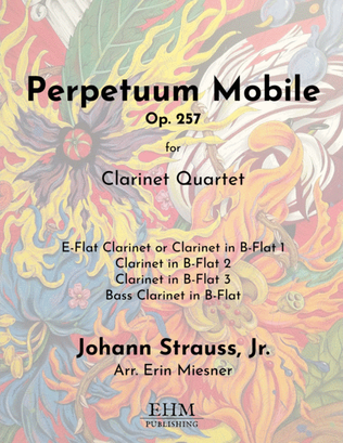 Perpetuum Mobile, Op. 257 for Clarinet Quartet