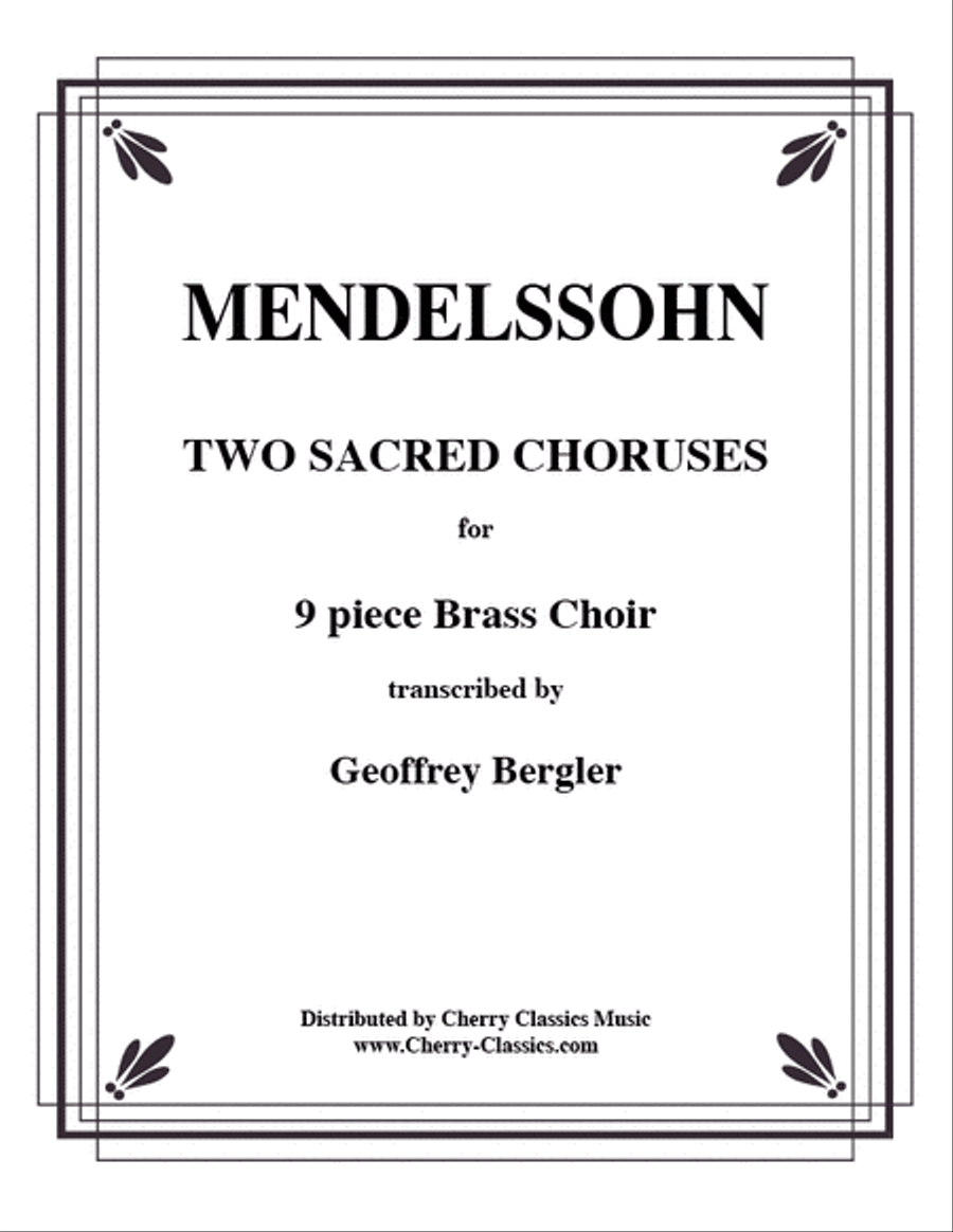 Two Sacred Choruses, Op. 115 Choir scores gallery preview page 1