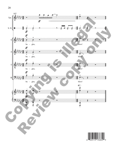 Beat! Drums!: from A Vision Unfolding (Choral Score) image number null