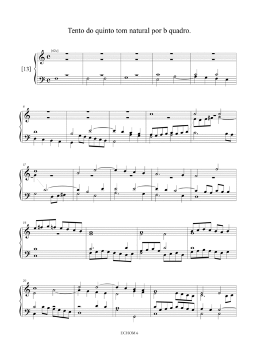 Flores de Musica (1620) - Vol. II: Tentos (5th-8th tone), Susanas Organ scores gallery preview page 2