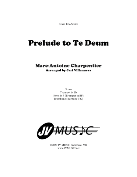 Prelude to Te Deum for Brass Trio image number null
