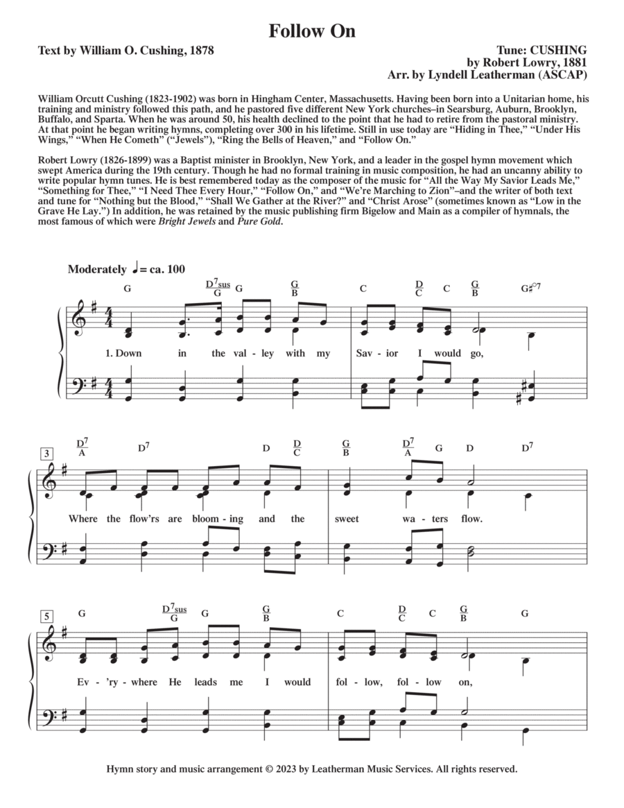 Follow On Piano, Vocal, Guitar scores gallery preview page 1