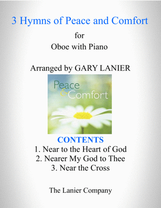 Book cover for 3 HYMNS OF PEACE AND COMFORT (for Oboe with Piano - Instrument Part included)