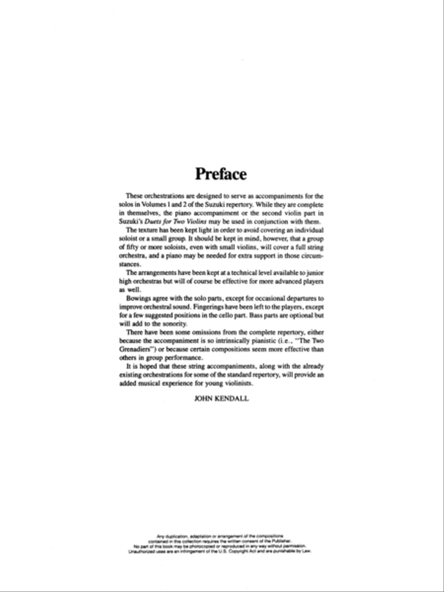 String Orchestra Accompaniments to Solos from Volumes 1 & 2 String Orchestra scores gallery preview page 7