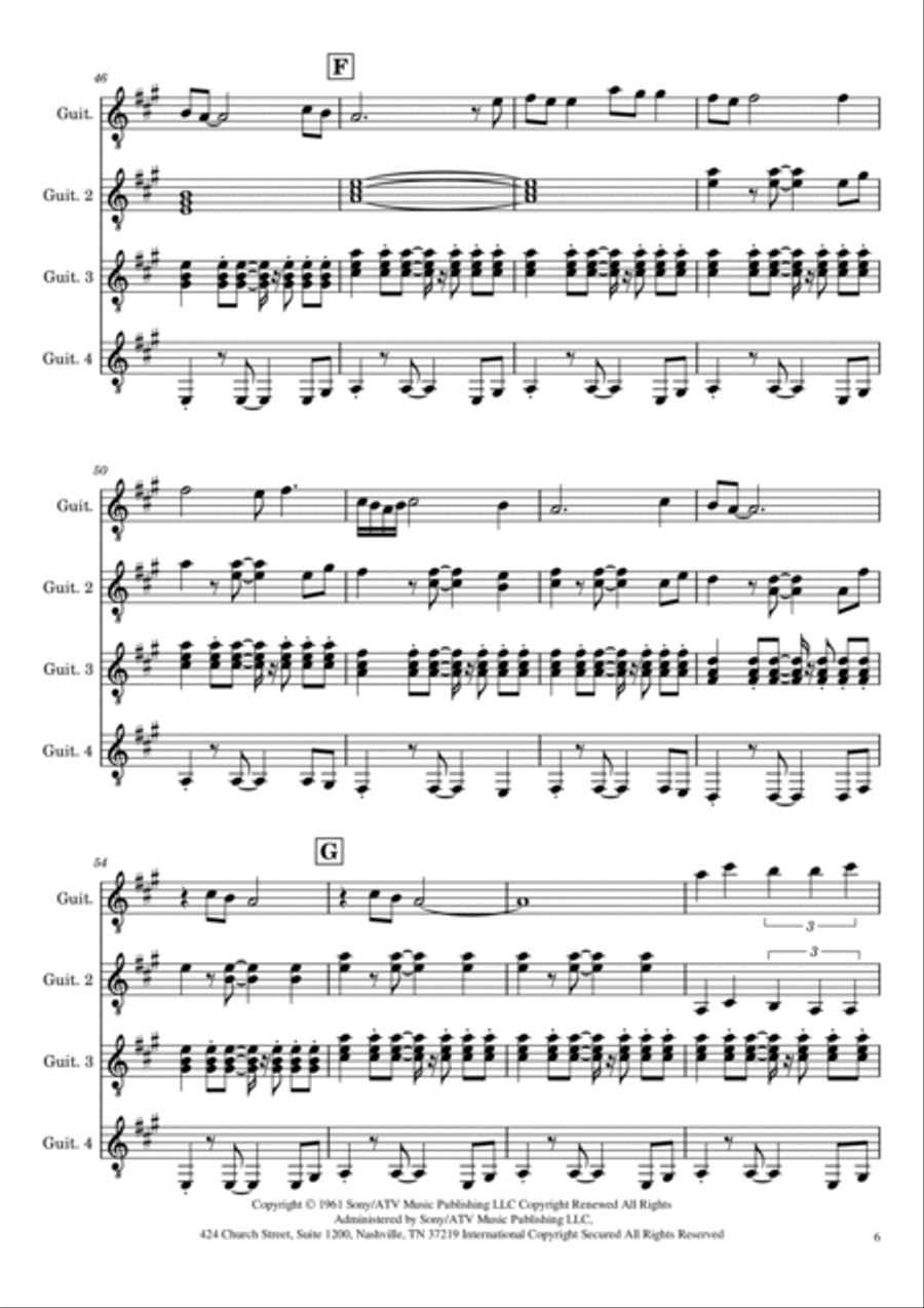 Stand By Me Stand By Me Guitar Ensemble scores gallery preview page 6