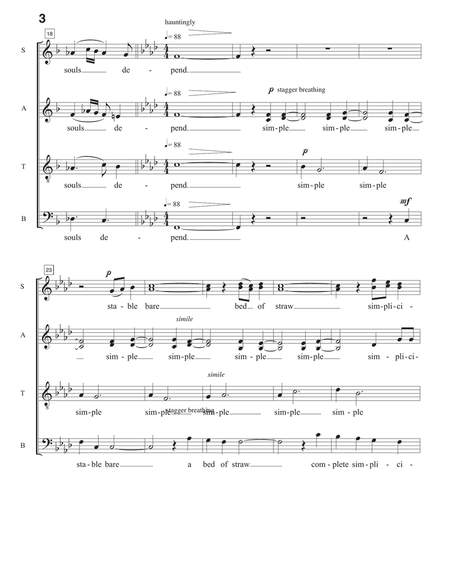 God of Light - SATB unaccompanied Christmas reflections 4-Part scores gallery preview page 4