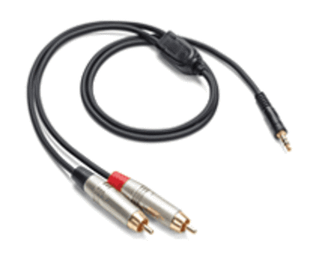 Tourtek Pro – 1/8″ TRS (Stereo) to Dual RCA (Metal) Cable