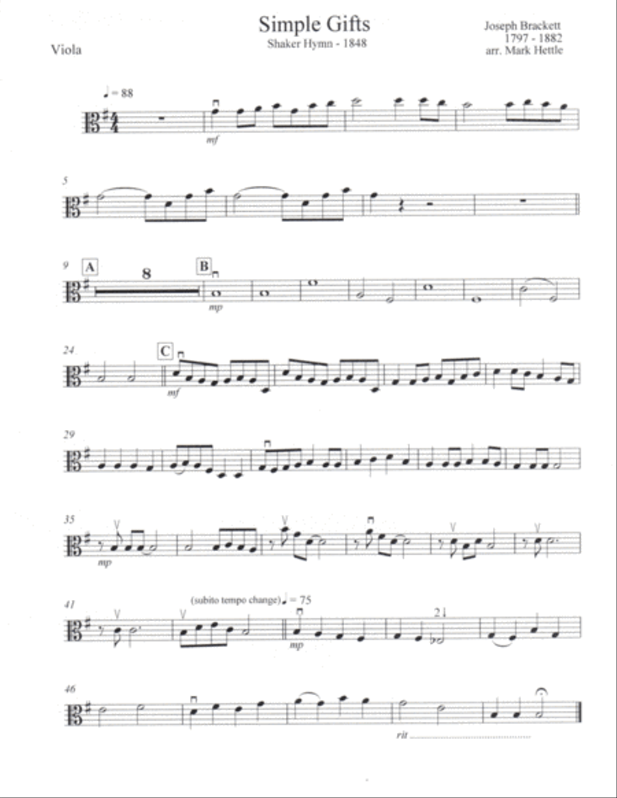 Simple Gifts Simple Gifts String Orchestra scores gallery preview page 5