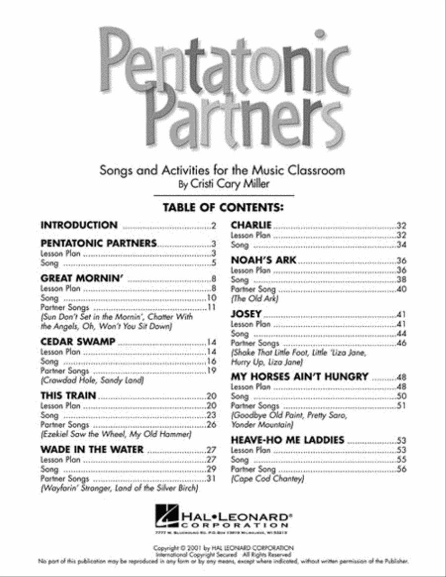 Pentatonic Partners (A Collection of Songs and Activities) Choir scores gallery preview page 2