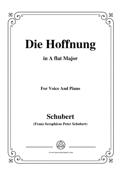 Schubert-Hoffnung(Die Hoffnung),in A flat Major,Op.87 No.2,for Voice and Piano image number null