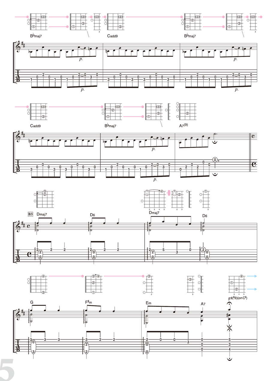 Jingle Bells [ballad] Guitar Solo scores gallery preview page 5