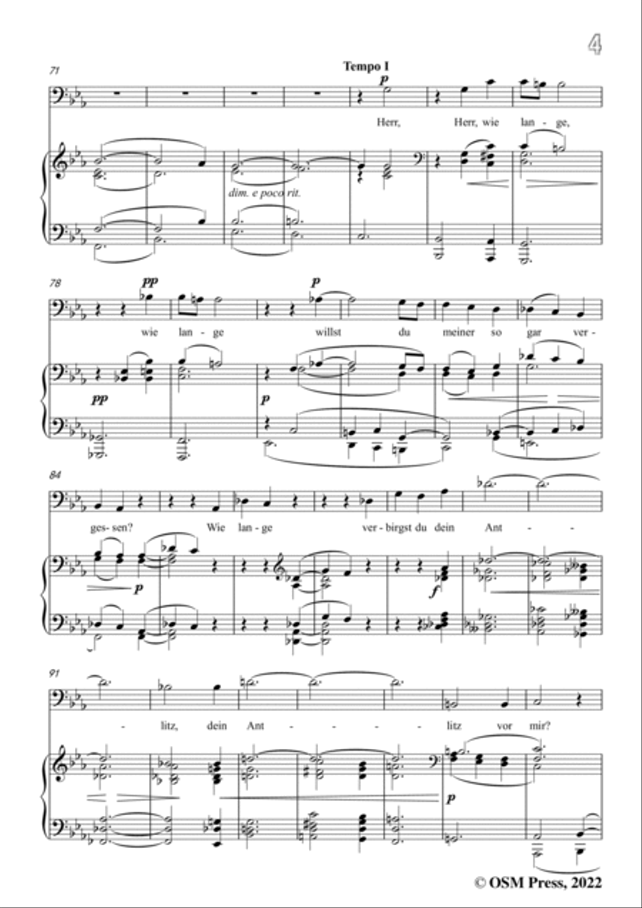 Jenner-Der 13,Psalm,in E flat Major,Op.9 No.1 Voice scores gallery preview page 5