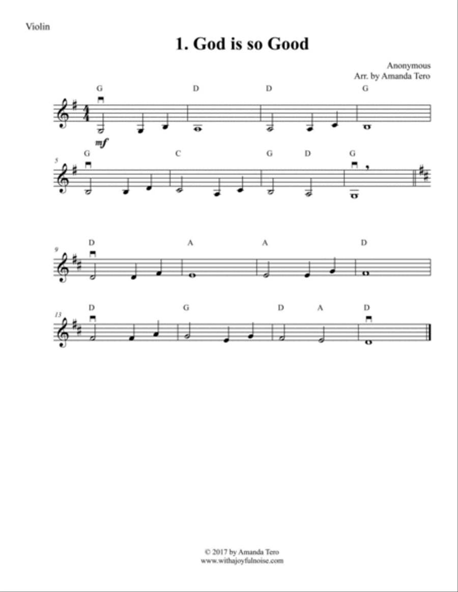 Heirlooms of the Faith - 50 Late Beginner Violin Hymns Violin Solo scores gallery preview page 4