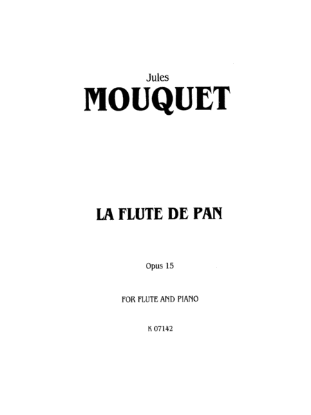 La Flute de Pan, Op. 15