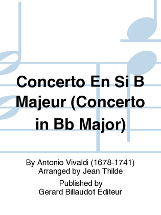 Book cover for Concerto En Si B Majeur