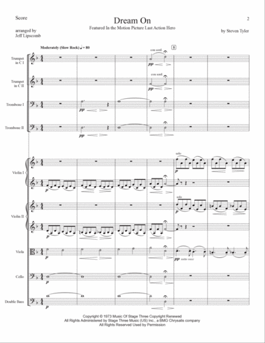 Dream On Chamber Orchestra scores gallery preview page 3