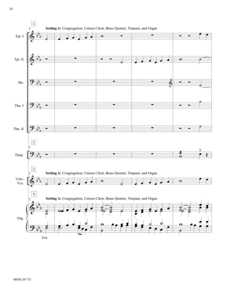 Three Congregational Hymn Settings for Brass