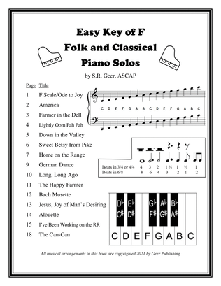 Really Easy Piano Solos in the Key of F