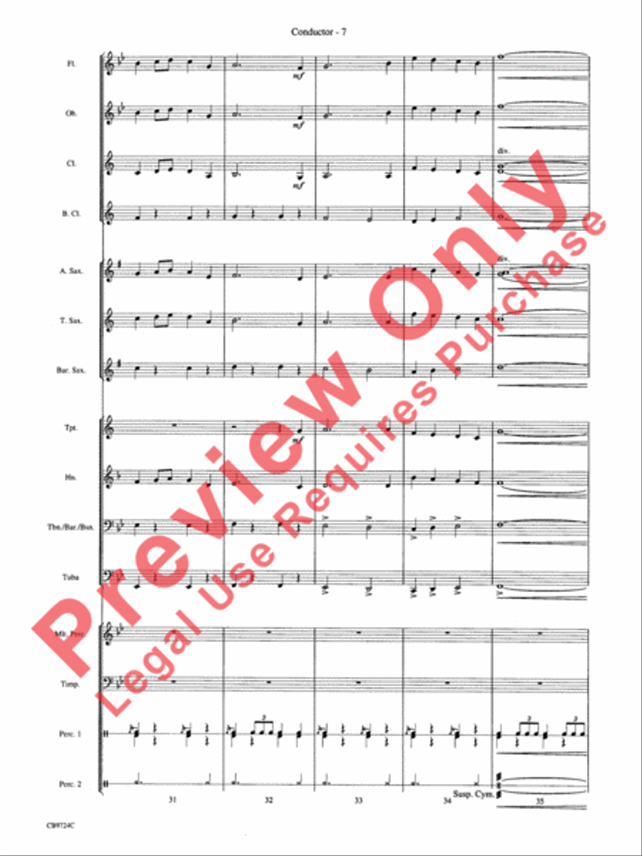Star Wars Main Theme Concert Band scores gallery preview page 10