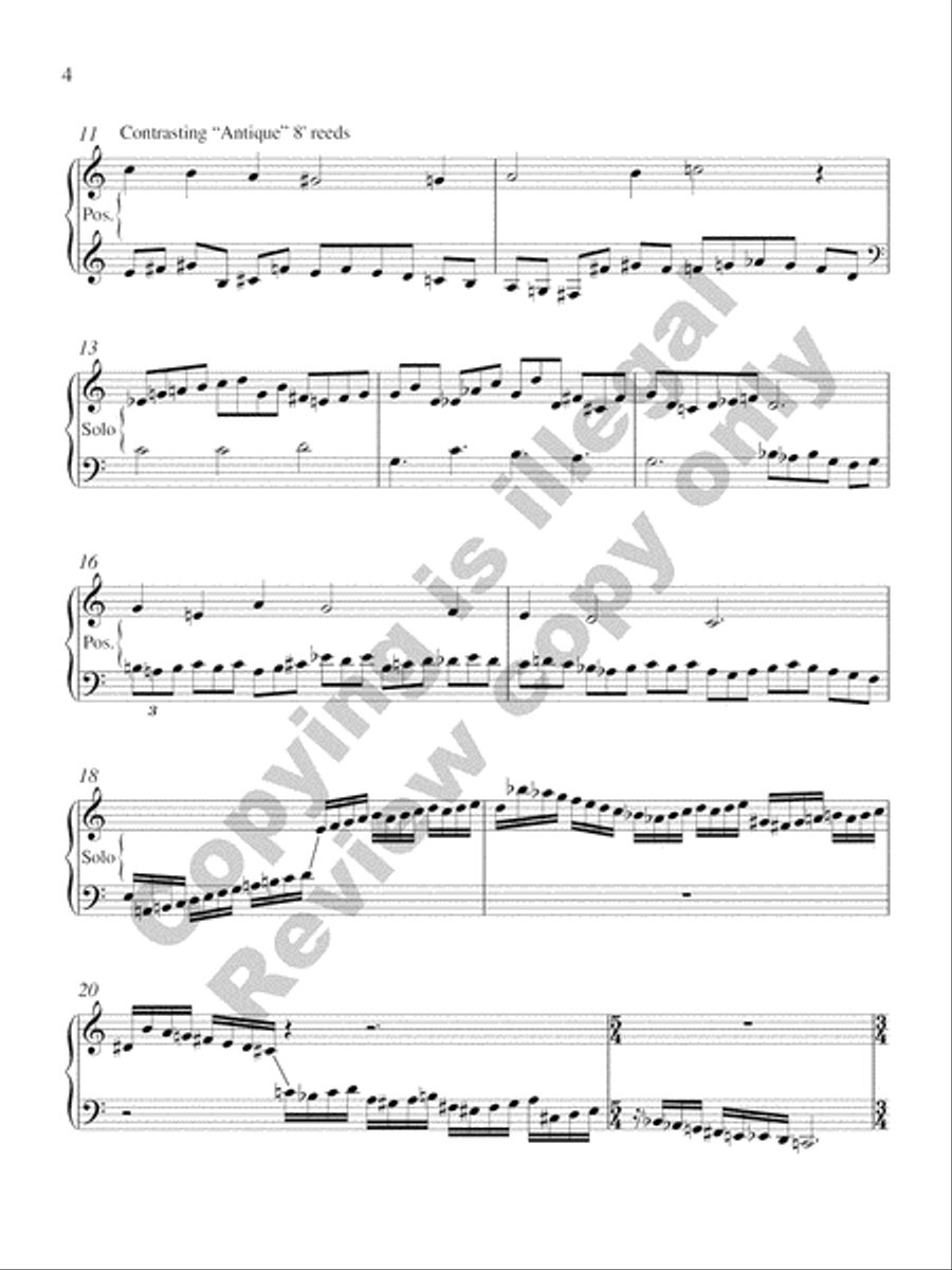 Fred J. Cooper Organ Book: Five Compositions for Organ Solo Organ Solo scores gallery preview page 19